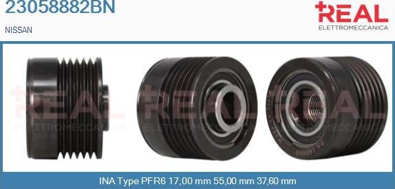 REAL 23058882BN - Pulley, alternator, freewheel clutch car-mod.net