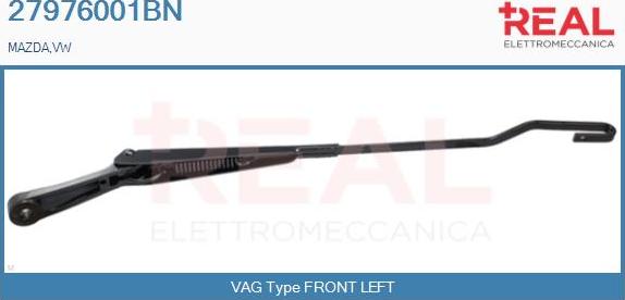 REAL 27976001BN - Wiper Arm, window cleaning car-mod.net