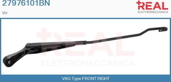 REAL 27976101BN - Wiper Arm, window cleaning car-mod.net