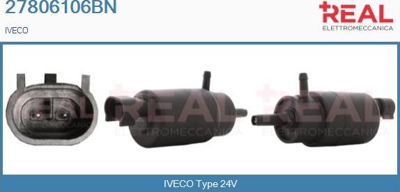 REAL 27806106BN - Water Pump, window cleaning car-mod.net