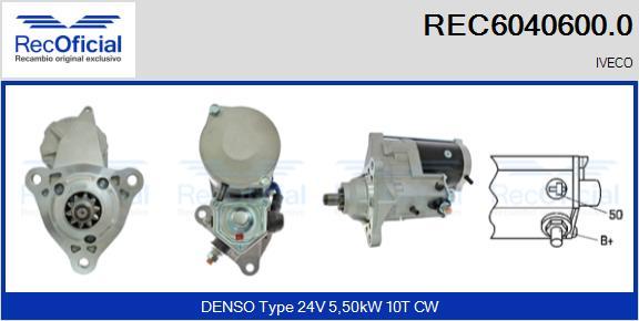 RECOFICIAL REC6040600.0 - Starter car-mod.net