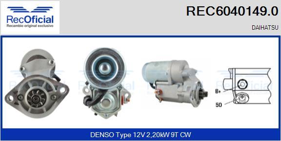 RECOFICIAL REC6040149.0 - Starter car-mod.net