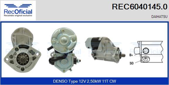 RECOFICIAL REC6040145.0 - Starter car-mod.net