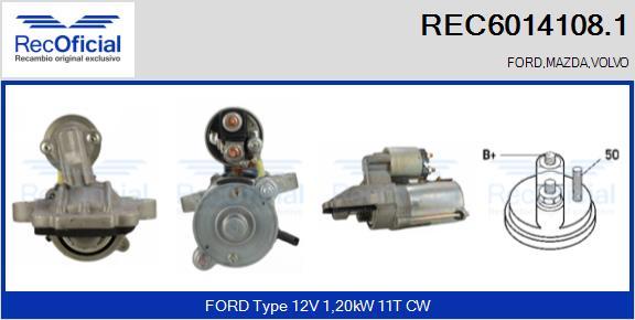 RECOFICIAL REC6014108.1 - Starter car-mod.net