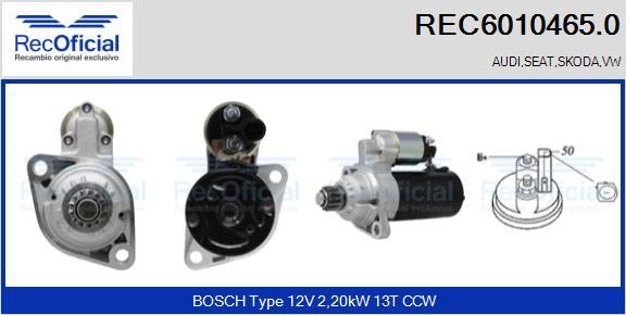 RECOFICIAL REC6010465.0 - Starter car-mod.net