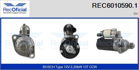 RECOFICIAL REC6010590.1 - Starter car-mod.net
