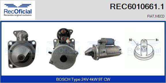 RECOFICIAL REC6010661.1 - Starter car-mod.net