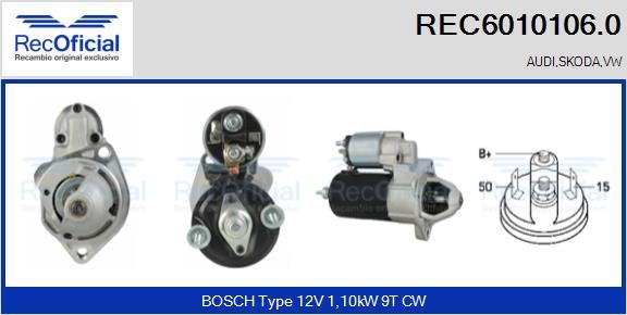 RECOFICIAL REC6010106.0 - Starter car-mod.net