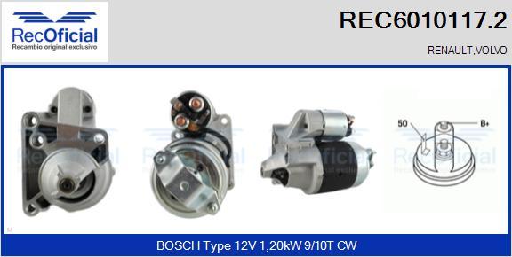 RECOFICIAL REC6010117.2 - Starter car-mod.net