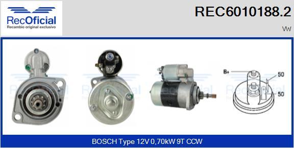 RECOFICIAL REC6010188.2 - Starter car-mod.net