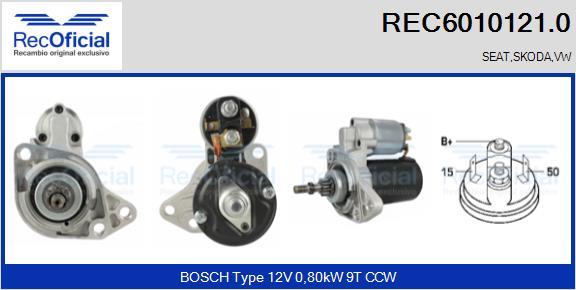 RECOFICIAL REC6010121.0 - Starter car-mod.net