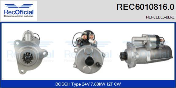 RECOFICIAL REC6010816.0 - Starter car-mod.net