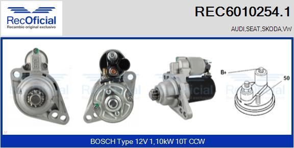 RECOFICIAL REC6010254.1 - Starter car-mod.net