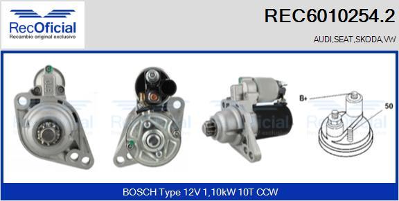 RECOFICIAL REC6010254.2 - Starter car-mod.net
