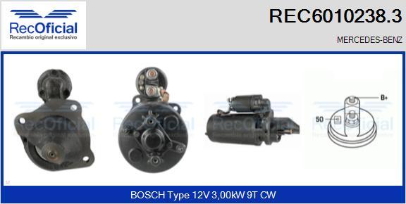 RECOFICIAL REC6010238.3 - Starter car-mod.net
