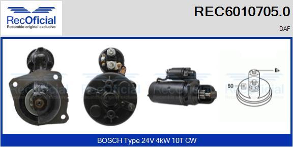 RECOFICIAL REC6010705.0 - Starter car-mod.net