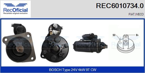 RECOFICIAL REC6010734.0 - Starter car-mod.net