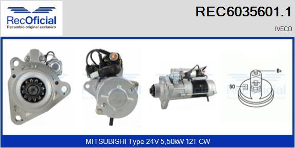 RECOFICIAL REC6035601.1 - Starter car-mod.net