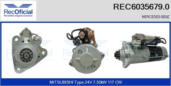 RECOFICIAL REC6035679.0 - Starter car-mod.net
