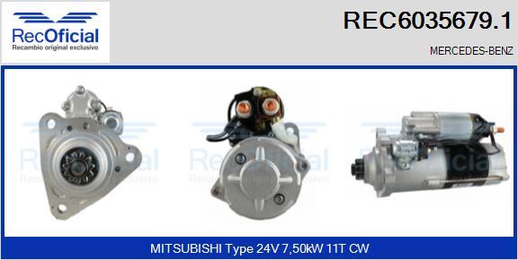 RECOFICIAL REC6035679.1 - Starter car-mod.net