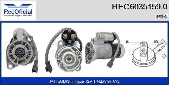 RECOFICIAL REC6035159.0 - Starter car-mod.net