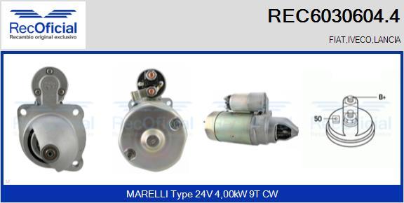 RECOFICIAL REC6030604.4 - Starter car-mod.net
