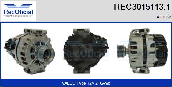 RECOFICIAL REC3015113.1 - Alternator, starter car-mod.net