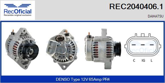 RECOFICIAL REC2040406.1 - Alternator car-mod.net