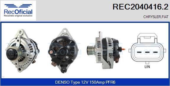 RECOFICIAL REC2040416.2 - Alternator car-mod.net