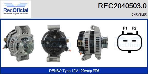 RECOFICIAL REC2040503.0 - Alternator car-mod.net