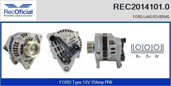 RECOFICIAL REC2014101.0 - Alternator car-mod.net