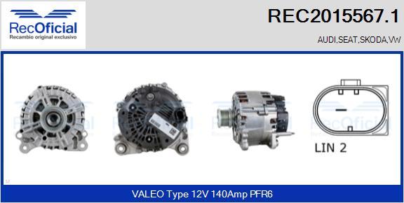 RECOFICIAL REC2015567.1 - Alternator car-mod.net
