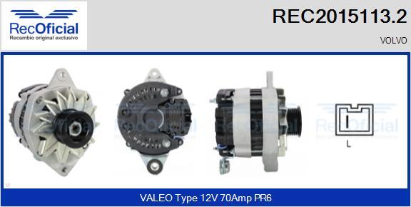 RECOFICIAL REC2015113.2 - Alternator car-mod.net