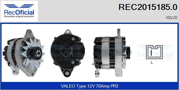 RECOFICIAL REC2015185.0 - Alternator car-mod.net