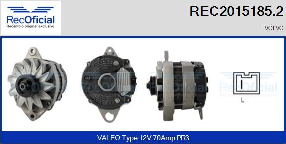 RECOFICIAL REC2015185.2 - Alternator car-mod.net