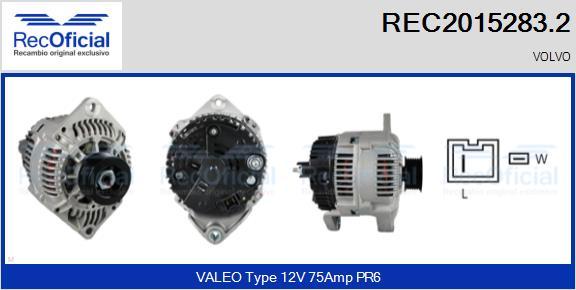 RECOFICIAL REC2015283.2 - Alternator car-mod.net