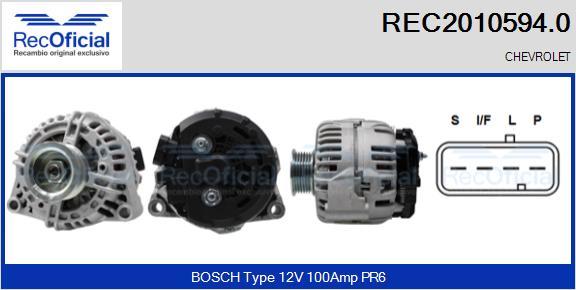 RECOFICIAL REC2010594.0 - Alternator car-mod.net