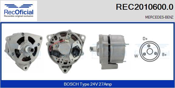 RECOFICIAL REC2010600.0 - Alternator car-mod.net