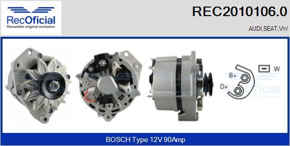 RECOFICIAL REC2010106.0 - Alternator car-mod.net