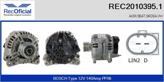 RECOFICIAL REC2010395.1 - Alternator car-mod.net