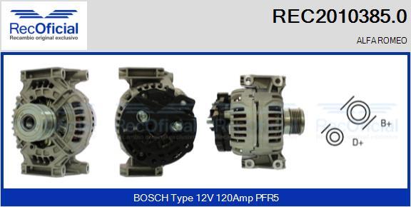RECOFICIAL REC2010385.0 - Alternator car-mod.net
