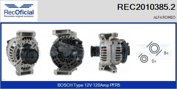 RECOFICIAL REC2010385.2 - Alternator car-mod.net