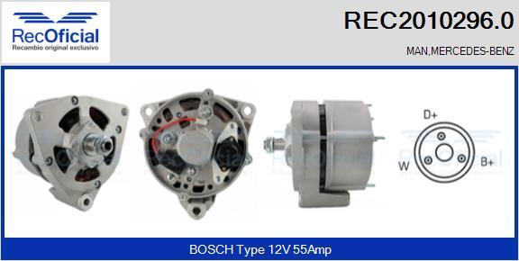 RECOFICIAL REC2010296.0 - Alternator car-mod.net