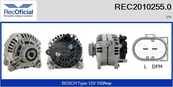 RECOFICIAL REC2010255.0 - Alternator car-mod.net