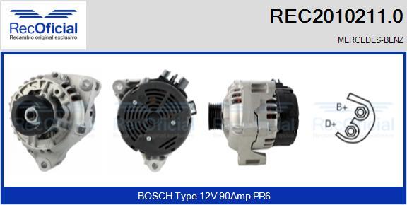 RECOFICIAL REC2010211.0 - Alternator car-mod.net