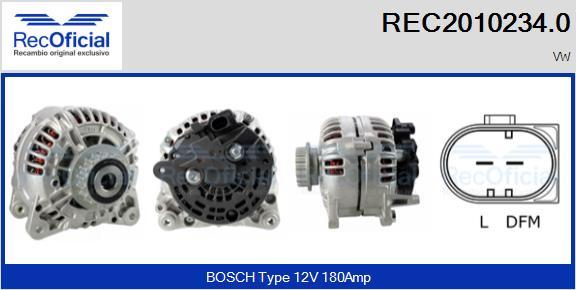 RECOFICIAL REC2010234.0 - Alternator car-mod.net