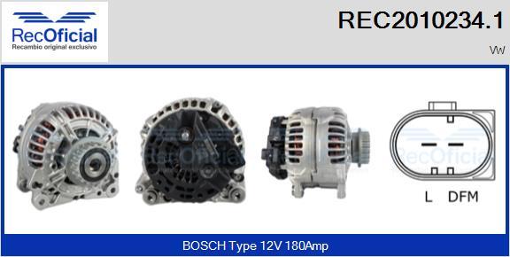 RECOFICIAL REC2010234.1 - Alternator car-mod.net