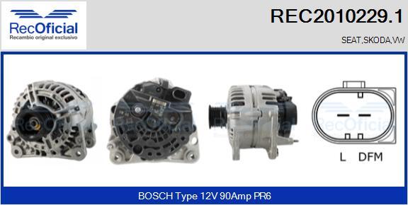 RECOFICIAL REC2010229.1 - Alternator car-mod.net
