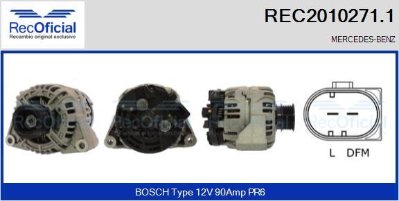 RECOFICIAL REC2010271.1 - Alternator car-mod.net