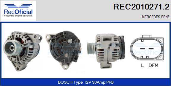 RECOFICIAL REC2010271.2 - Alternator car-mod.net